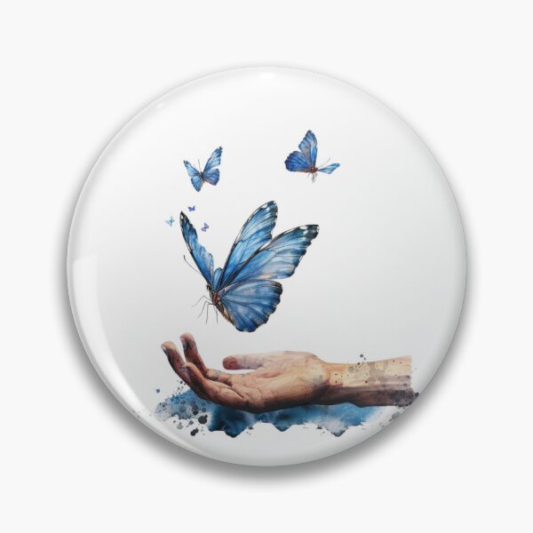 Item preview, Blue Butterfly | Elegant Nature Aesthetic Art designed and sold by Mandayartstudio.