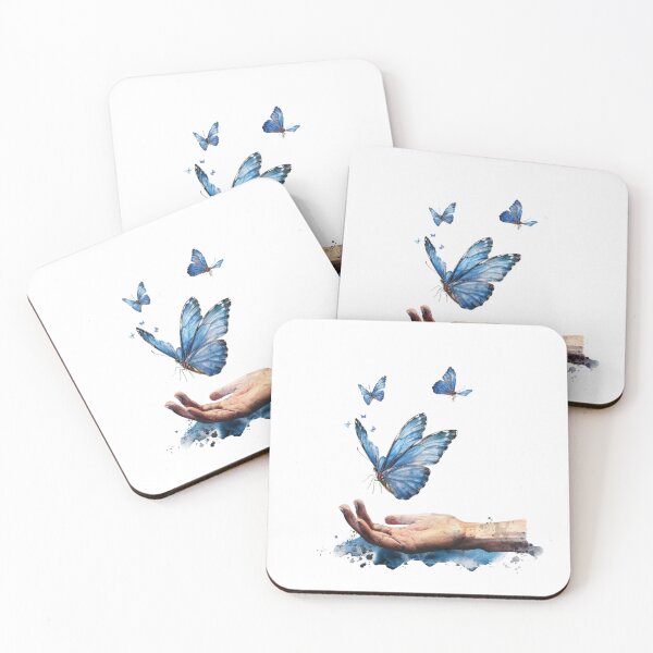 Item preview, Blue Butterfly | Elegant Nature Aesthetic Art designed and sold by Mandayartstudio.