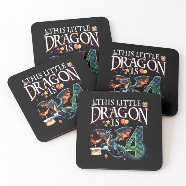 Item preview, This Little Dragon Is 4 Fourth Birthday Fantasy Kids Gift designed and sold by Ostericaimusa.