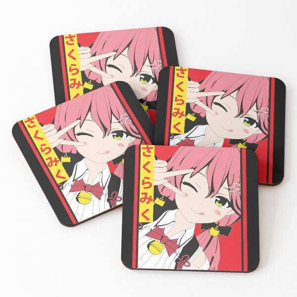 Item preview, Sakura Miko Anime Girl Pink Hair Peace Sign designed and sold by Patriclves.
