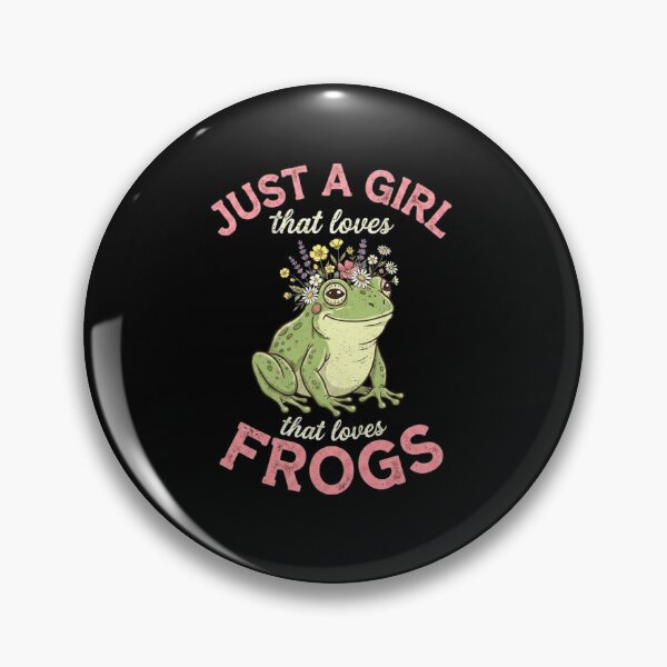 Item preview, Just a Girl That Loves Frogs Cute Floral Amphibian Quote designed and sold by MiALopezArt.