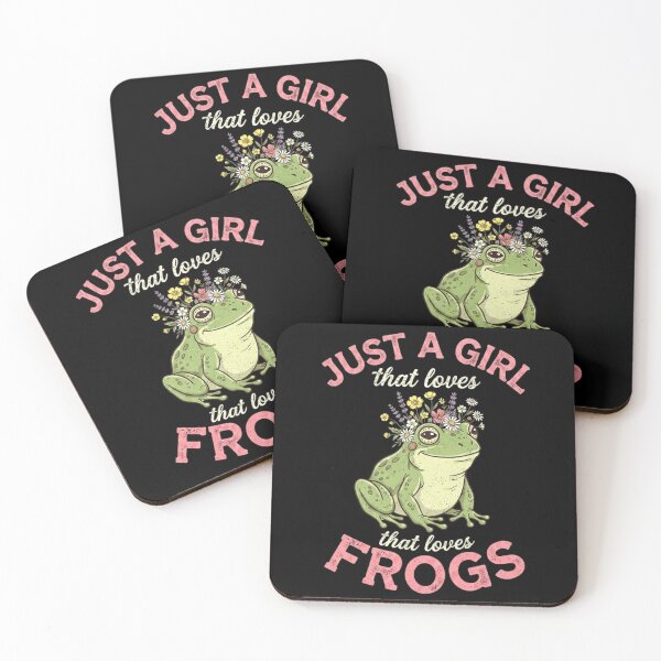 Item preview, Just a Girl That Loves Frogs Cute Floral Amphibian Quote designed and sold by MiALopezArt.