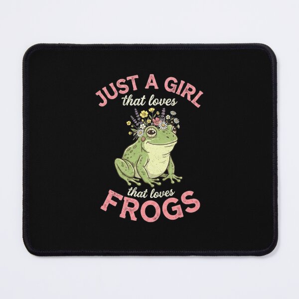 Item preview, Just a Girl That Loves Frogs Cute Floral Amphibian Quote designed and sold by MiALopezArt.