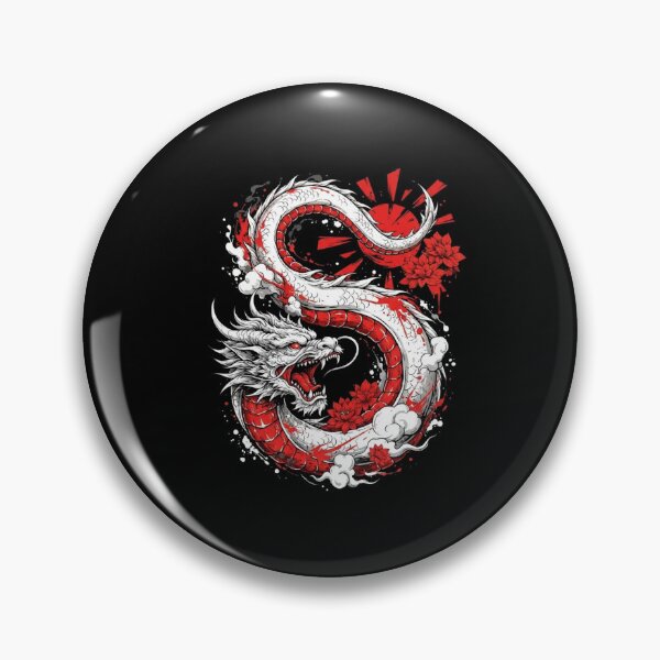 Item preview, Red and White Eastern Dragon Japanese Style Fantasy Design designed and sold by Ostericaimusa.