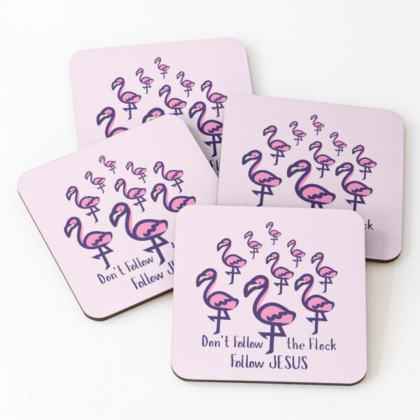 Item preview, Flamingo Follow Jesus Not the Flock Flamingos Love Tropical Paradise Summer designed and sold by Forevermore.