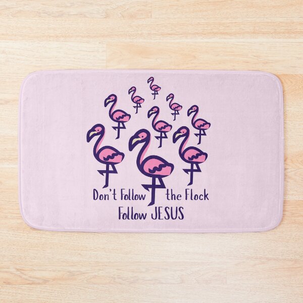 Item preview, Flamingo Follow Jesus Not the Flock Flamingos Love Tropical Paradise Summer designed and sold by Forevermore.