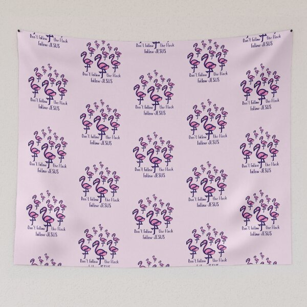 Item preview, Flamingo Follow Jesus Not the Flock Flamingos Love Tropical Paradise Summer designed and sold by Forevermore.