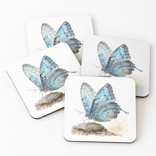 Item preview, Blue Butterfly | Elegant Nature Aesthetic Art designed and sold by Mandayartstudio.