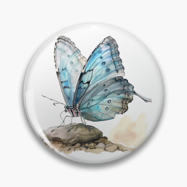 Item preview, Blue Butterfly | Elegant Nature Aesthetic Art designed and sold by Mandayartstudio.