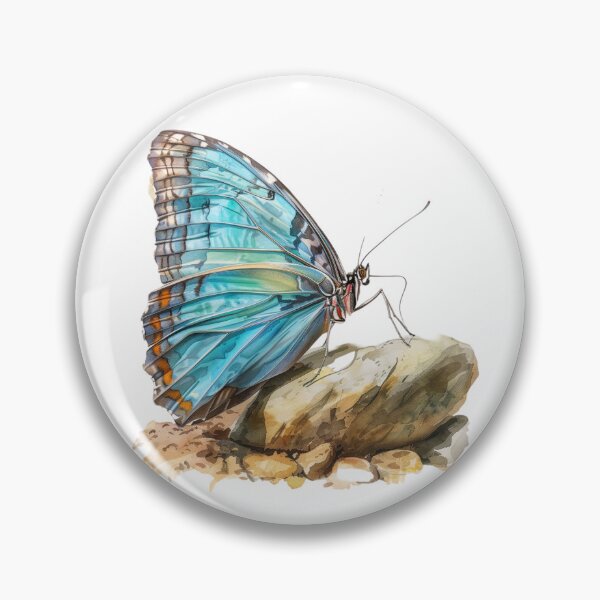 Item preview, Blue Butterfly | Elegant Nature Aesthetic Art designed and sold by Mandayartstudio.