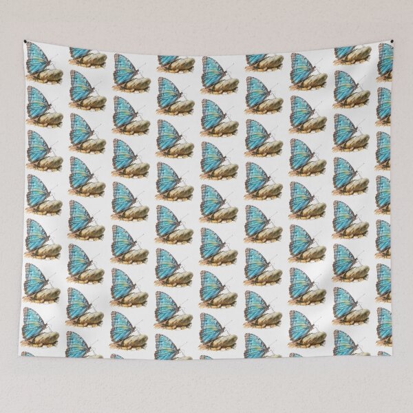 Item preview, Blue Butterfly | Elegant Nature Aesthetic Art designed and sold by Mandayartstudio.
