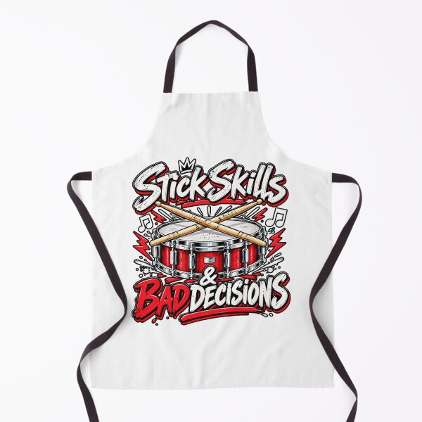 Artikelvorschau, Stick Skills & Bad Decisions – Funny Drummer Drumline Design entworfen und verkauft von RJACreative.