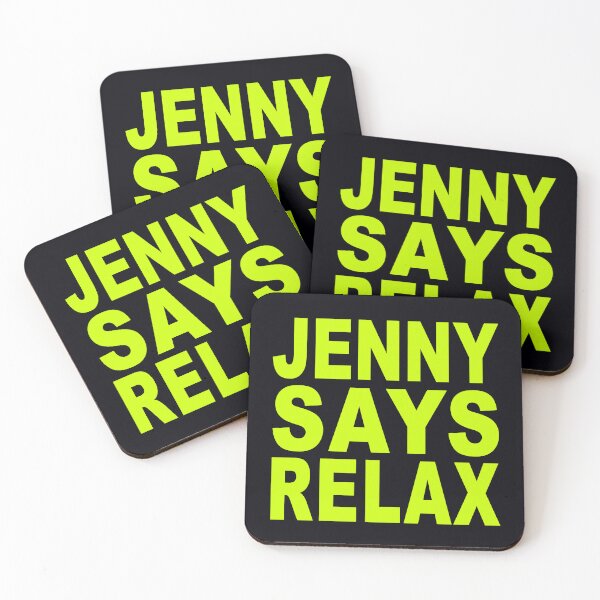 Item preview, Jenny Says Relax Neon Green designed and sold by Normbot2000.