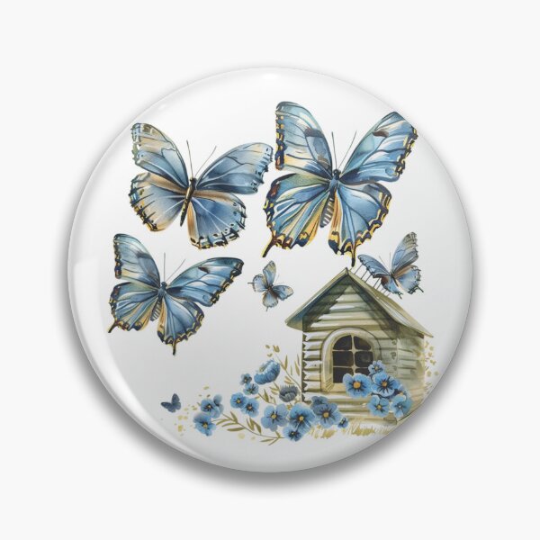 Item preview, Blue Butterfly | Elegant Nature Aesthetic Art designed and sold by Mandayartstudio.