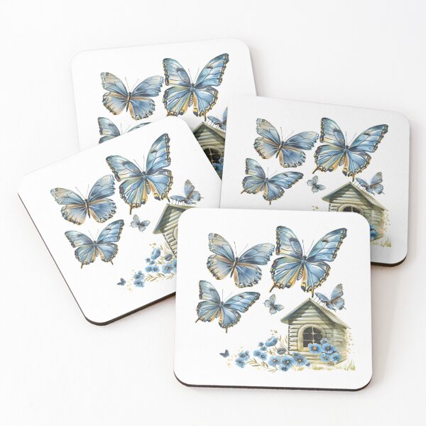 Item preview, Blue Butterfly | Elegant Nature Aesthetic Art designed and sold by Mandayartstudio.