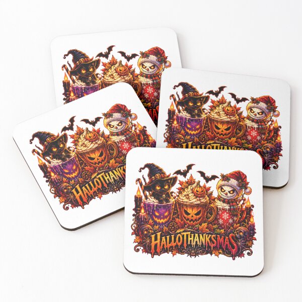 Item preview, Halloween Thanksgiving Christmas Spooky Holiday Crossover designed and sold by QuiteOrbit.