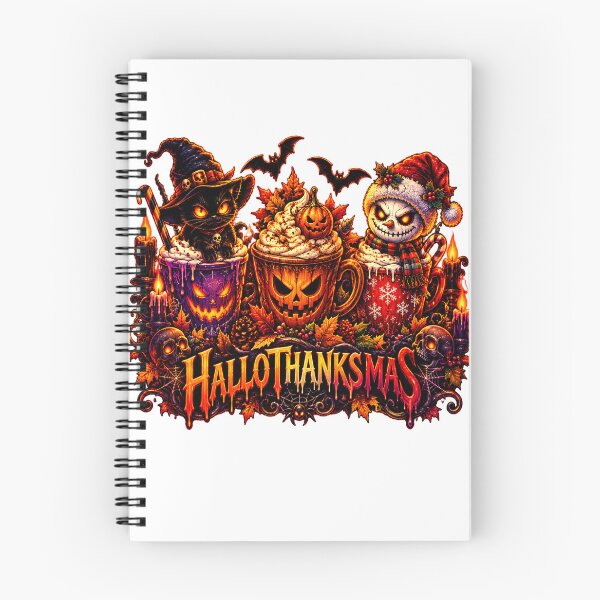 Item preview, Halloween Thanksgiving Christmas Spooky Holiday Crossover designed and sold by QuiteOrbit.