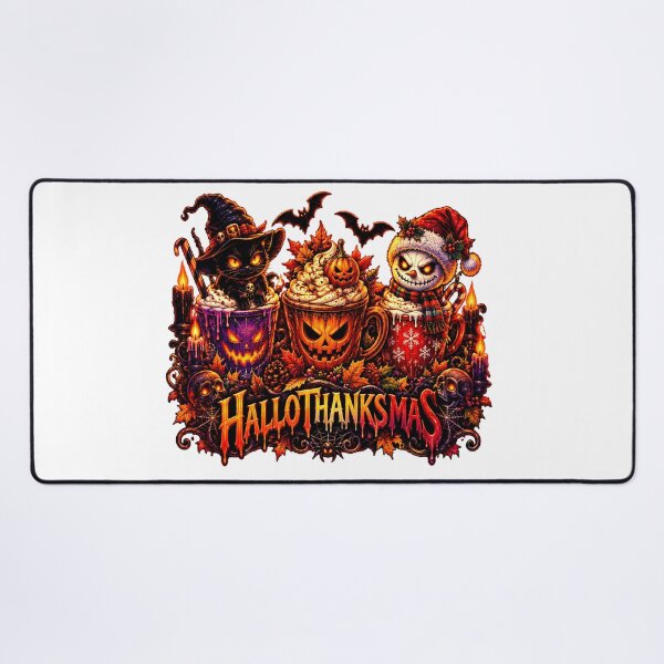 Item preview, Halloween Thanksgiving Christmas Spooky Holiday Crossover designed and sold by QuiteOrbit.