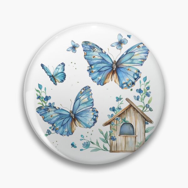 Item preview, Blue Butterfly | Elegant Nature Aesthetic Art designed and sold by Mandayartstudio.