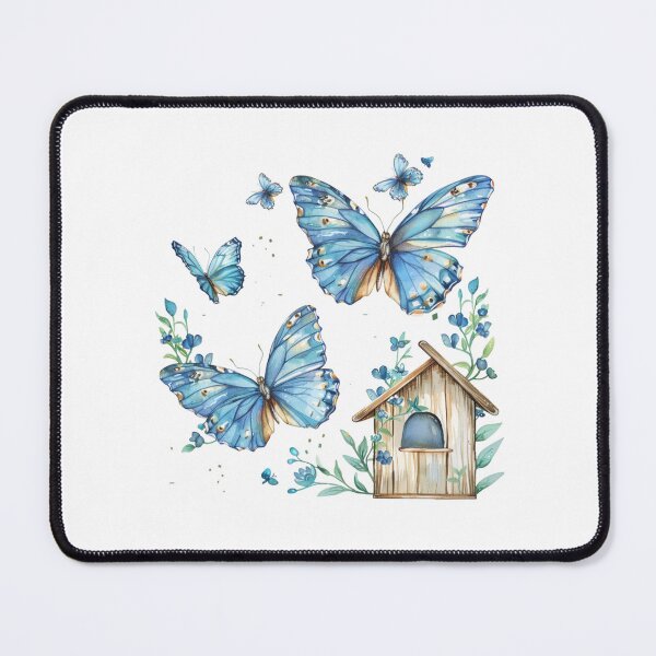 Item preview, Blue Butterfly | Elegant Nature Aesthetic Art designed and sold by Mandayartstudio.