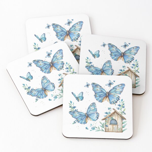 Item preview, Blue Butterfly | Elegant Nature Aesthetic Art designed and sold by Mandayartstudio.