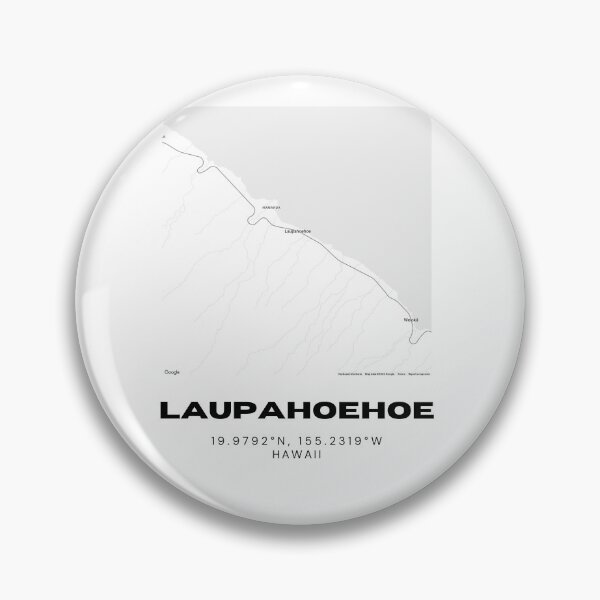Item preview, Laupahoehoe Hawaii Map | Minimalist Hamakua Coast Location Design designed and sold by RM-Journey.