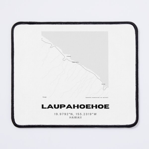 Item preview, Laupahoehoe Hawaii Map | Minimalist Hamakua Coast Location Design designed and sold by RM-Journey.
