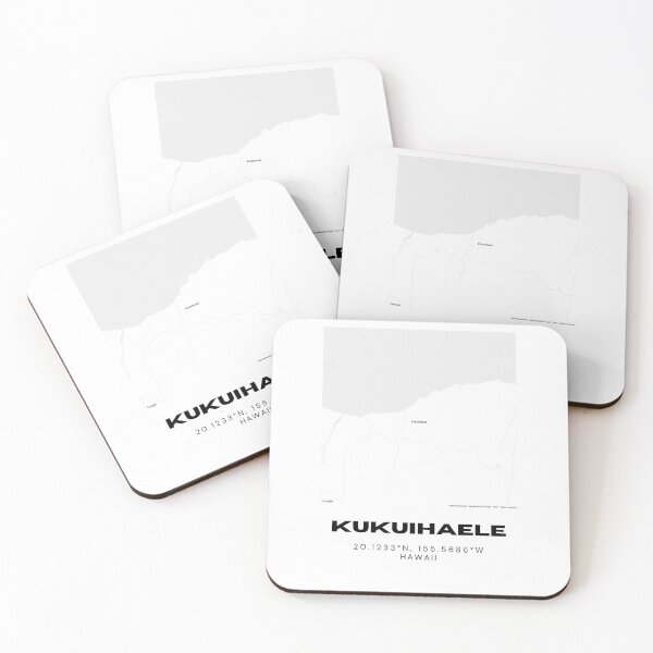 Item preview, Kukuihaele Hawaii Map | Minimalist Hamakua Coast Location Design designed and sold by RM-Journey.