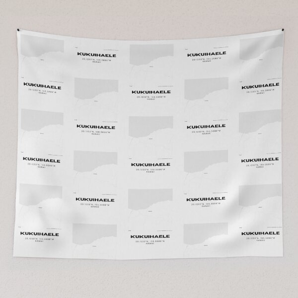 Item preview, Kukuihaele Hawaii Map | Minimalist Hamakua Coast Location Design designed and sold by RM-Journey.