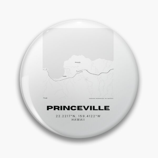 Item preview, Princeville Kauai Map | Minimalist North Shore Hawaii Location Design designed and sold by RM-Journey.