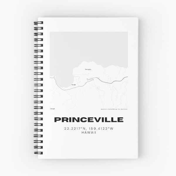 Item preview, Princeville Kauai Map | Minimalist North Shore Hawaii Location Design designed and sold by RM-Journey.