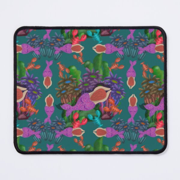 Item preview, Reef Treasures - Mermaid Coral Reef Seamless Pattern Print designed and sold by Clauzierra.