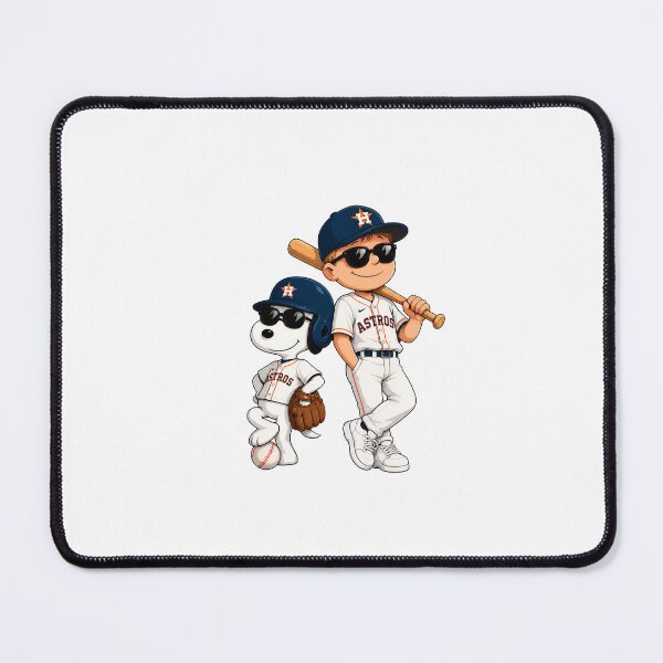 Item preview, Astros Baseball Cartoon Boy Dog Bat designed and sold by BloomPalette.