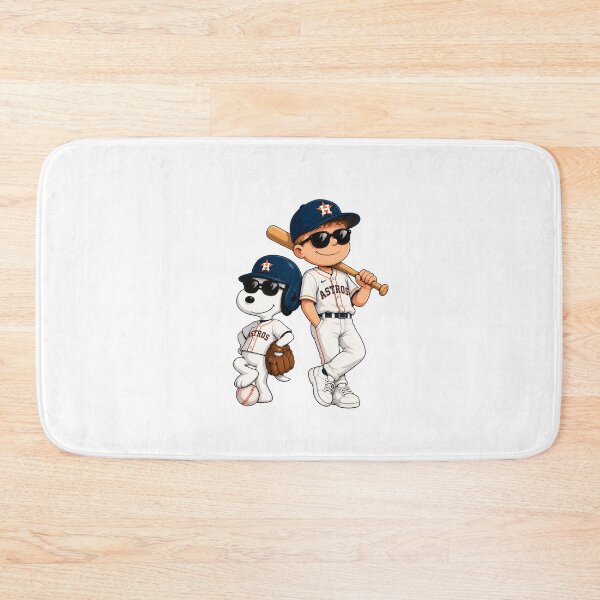 Item preview, Astros Baseball Cartoon Boy Dog Bat designed and sold by BloomPalette.