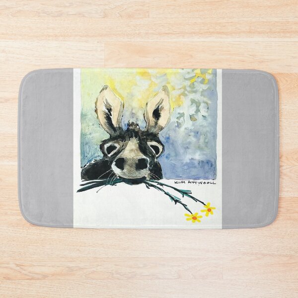 Item preview, Watercolor of a Donkey with Dasies designed and sold by aswoa.