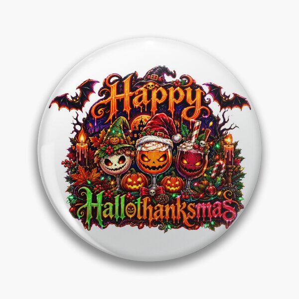 Item preview, Happy Hallothanksmas ice cream Halloween Thanksgiving designed and sold by QuiteOrbit.