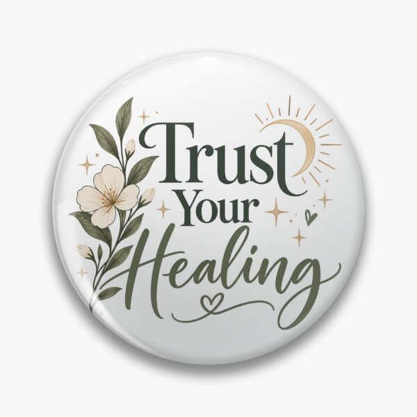 Item preview, Trust Your Healing – Inspirational Self Love & Mental Wellness Floral Quote Design designed and sold by Sanika arts .