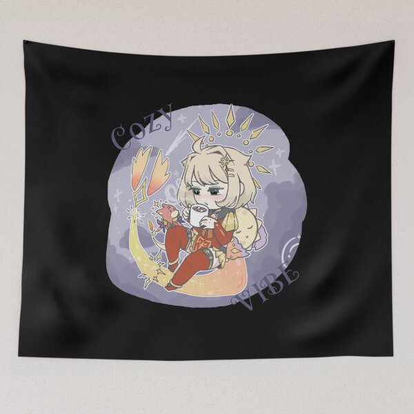 Item preview, Cozy Moonlight Coffee Chibi Art designed and sold by MIKAYLAUENIO.