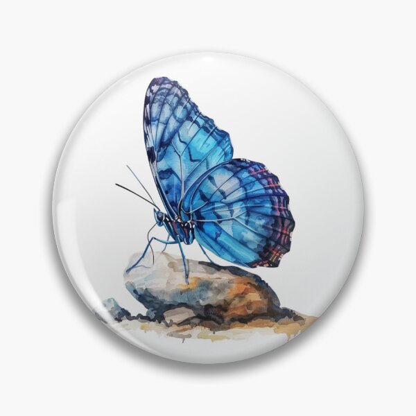 Item preview, Blue Butterfly | Elegant Nature Aesthetic Art designed and sold by Mandayartstudio.