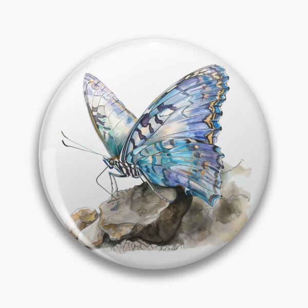 Item preview, Blue Butterfly | Elegant Nature Aesthetic Art designed and sold by Mandayartstudio.