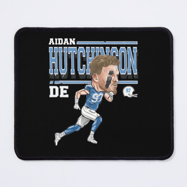 Item preview, Aidan Hutchinson Defensive End Football Player Cartoon designed and sold by HaletteGagnon.