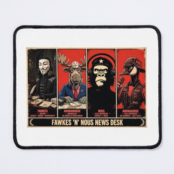 Item preview, Fawkes n Nous News Desk Poster designed and sold by THEDOWNLOADZ.
