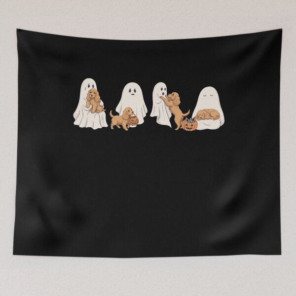 Item preview, Amante de los perros y de los cocker spaniels en Halloween con calabazas y la expresión "Boo" designed and sold by dian-rody-crest.