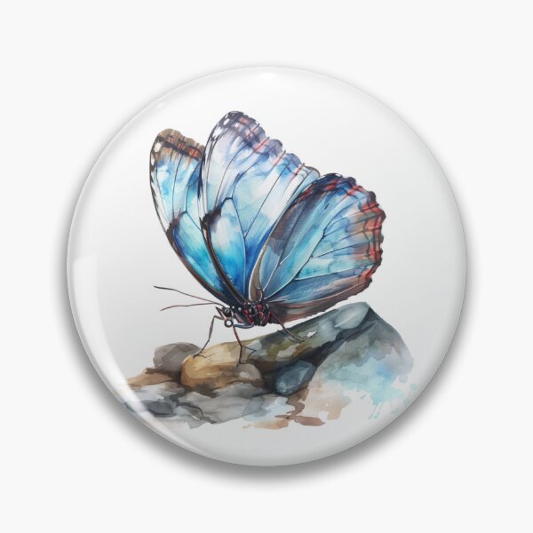 Item preview, Blue Butterfly | Elegant Nature Aesthetic Art designed and sold by Mandayartstudio.