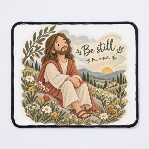 Item preview, Be Still Psalm 46:10 Watercolor Jesus designed and sold by Vivalavidashop.