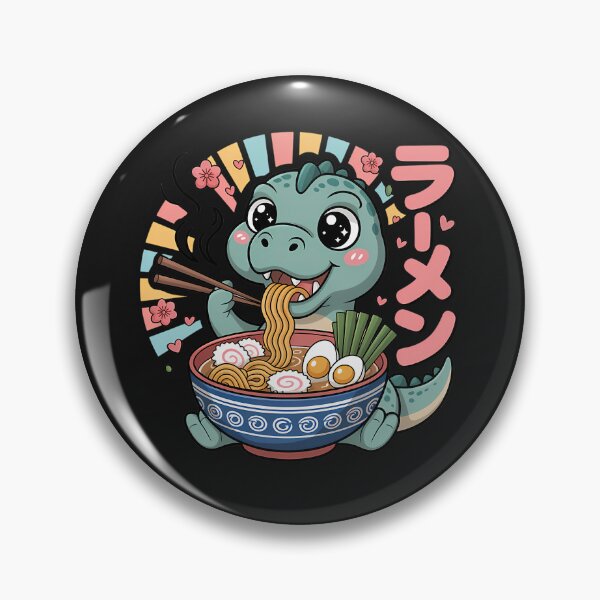 Item preview, Cartoon Dinosaur Cartoon Dinosaur Eating Ramen designed and sold by FashionClouds.