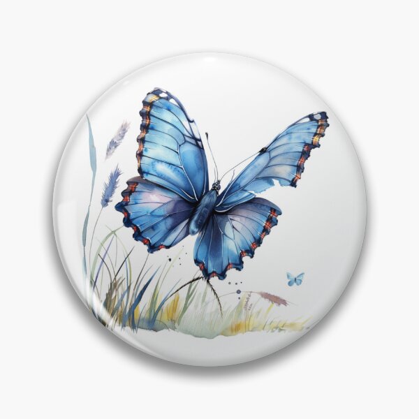 Item preview, Blue Butterfly | Elegant Nature Aesthetic Art designed and sold by Mandayartstudio.