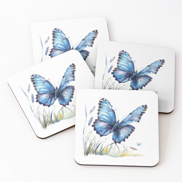 Item preview, Blue Butterfly | Elegant Nature Aesthetic Art designed and sold by Mandayartstudio.