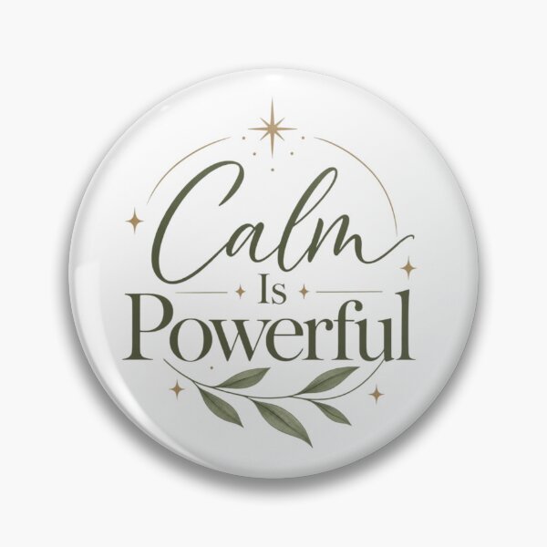 Item preview, Calm Is Powerful – Minimalist Self Care & Inner Peace Quote designed and sold by Sanika arts .
