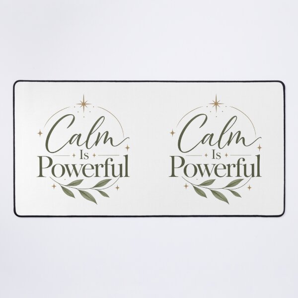Item preview, Calm Is Powerful – Minimalist Self Care & Inner Peace Quote designed and sold by Sanika arts .